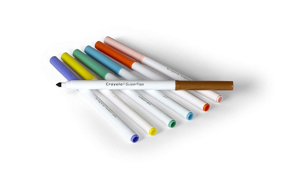 Crayola Supertips 12 Feutres à dessiner lavables - Dessin et