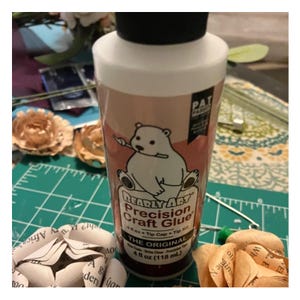 Bearly Art Precision Craft Lijm, sterke lijm, kit van 4 fl oz met punt, voor fijn papier, scrapbooking en kaarten maken