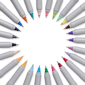 Kleur Sharpie-markeringen; Precisie permanente markers met ultrafijne punt, 24 stuks kleurstiften; Tekenen, Anime, Manga, Sharpie Arts Crafts