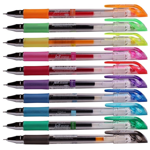 10 Gel coloré coréen Kawaii mignon stylos à encre Adulte -  France
