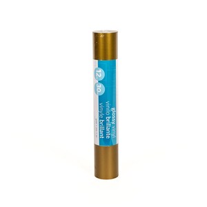 Gold Glossy Permanent Vinyl, Self-Adhesive; Decals, Labels, etc. Cut by hand or w/ Cricut, Silhouette Machines; 12&quot; x 6&#39; Vinyl Sheet, Roll