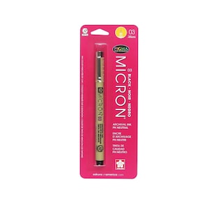 Sakura Pigma Micron 03 Ink Pen, 0.35-mm Extra Fine Tip, Black; Sakura Coloring Drawing Pen