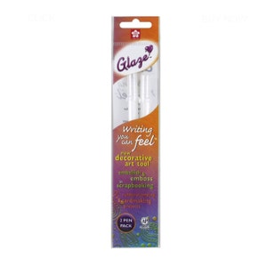2 Gloss Clear Sakura Glaze 3 Dimensional Glossy Ink Pens; Adult Book Coloring, Bible Studies, Planners, Scrapbooking, Cards, Ceramic, Glass