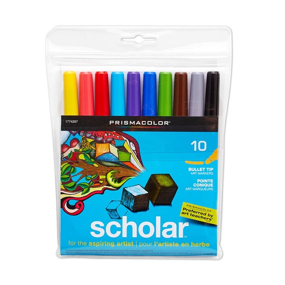 10 Prismacolor Markers, Bullet Tip, Point Prismacolor Scholar Art