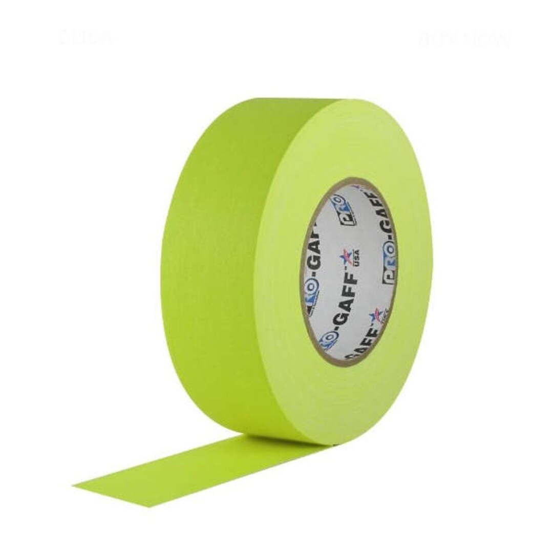 Fluorescent Yellow Gaffer Tape 2inx55yd Heavy Duty Pro Grade Gaffer's Nonreflective, Waterproof