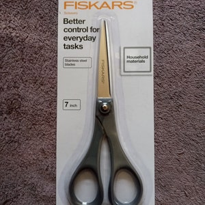 Fiskars 01-005037J Scissors, 7-Inch, Gray; Rare / Discontinued