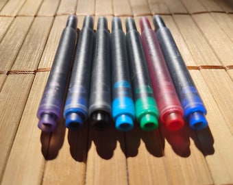 7 recambios de tinta para pluma estilográfica Lamy, T10, siete colores