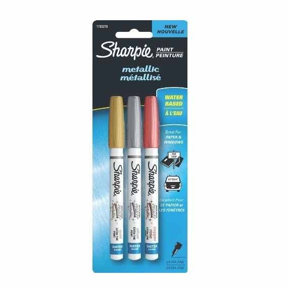 Sharpie Metallic Glitter Paint Pens. Gold/silver/copper Rose. Extra-fine  Point. Illustration, Drawing, Blending, Shading, Rendering, Crafts 