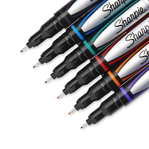 6 Writing, Calligraphy Sharpie Fine Point Tip Pen, Stylo, 6 Colored Pens; Drawing, Coloring Pens, Sharpie Arts Crafts