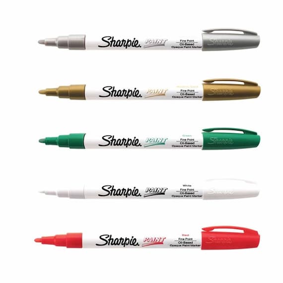 Sharpie Paint Oil-Based Permanent Markers, Set of 6 Colors; Fine Tip;  Illustration, Drawing, Blending, Shading, Rendering, Arts, Crafts