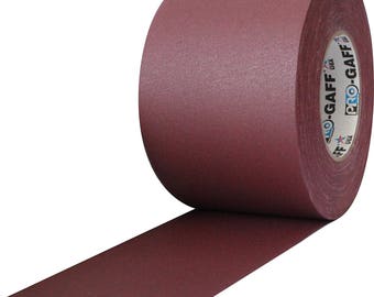 Extra Wide Burgundy Red Gaffer Tape; 4in x 55yd Heavy Duty Pro Grade Gaffer's Non-Reflective, Waterproof, Multipurpose Tape