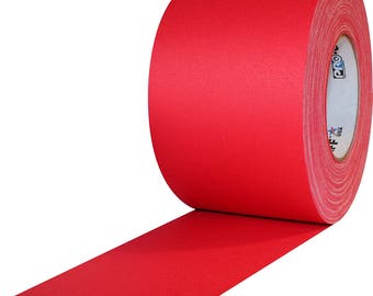 Extra Wide Red Gaffer Tape; 4in x 55yd Heavy Duty Pro Grade Gaffer's Non-Reflective, Waterproof, Multipurpose Tape