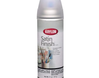 Spray aerosol per rivestimenti trasparenti e per artisti della serie Gallery Satin Finish Krylon; sigillante per vernice K01323000, 11 once