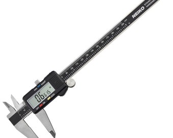 Electronic Digital Caliper, Bead measuring tool, Vernier Caliper, Extra-Large LCD Screen, 0-8", Neiko 01408A