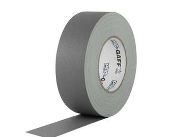 Grey Gaffer Tape; 2inx55yd Heavy Duty Pro Grade Gaffer's Non-Reflective, Waterproof, Multipurpose Tape; Stronger than Duct Tape