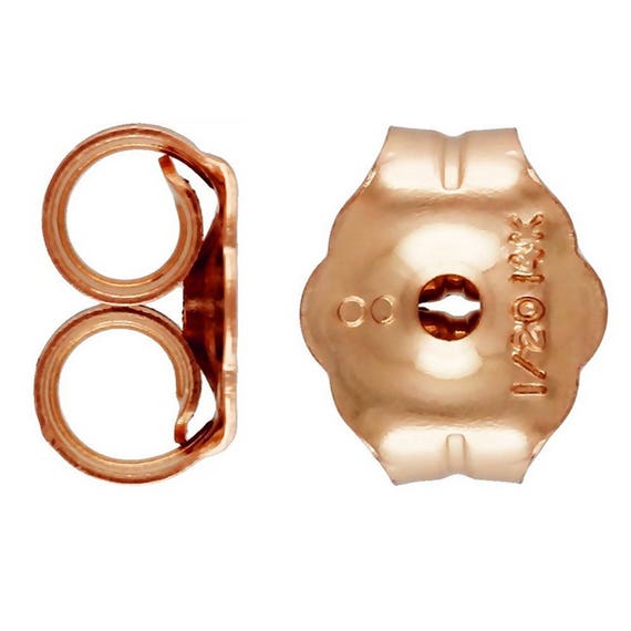 14k rose gold earring backs deals