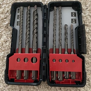7 x Rotary Hammer Bit Set, Bosch HCK001 SDS-Plus® Bulldog™, Concrete, Masonry Drill Bit Set
