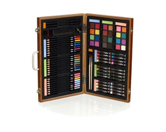 Art Set, 131 Pieces; Color Pencils, Oil Pastels, Watercolor Cakes, Paint  Brushes, Drawing Pencils, Markers, Crayons, Palette, and More