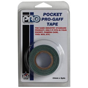 Ruban adhésif vert pour pochette, Ruban adhésif pour gaffer ; Ruban adhésif gaffer résistant, résistant à l'eau, résistant à l'eau et à l'eau de qualité professionnelle, 2,5 cm x 6 m