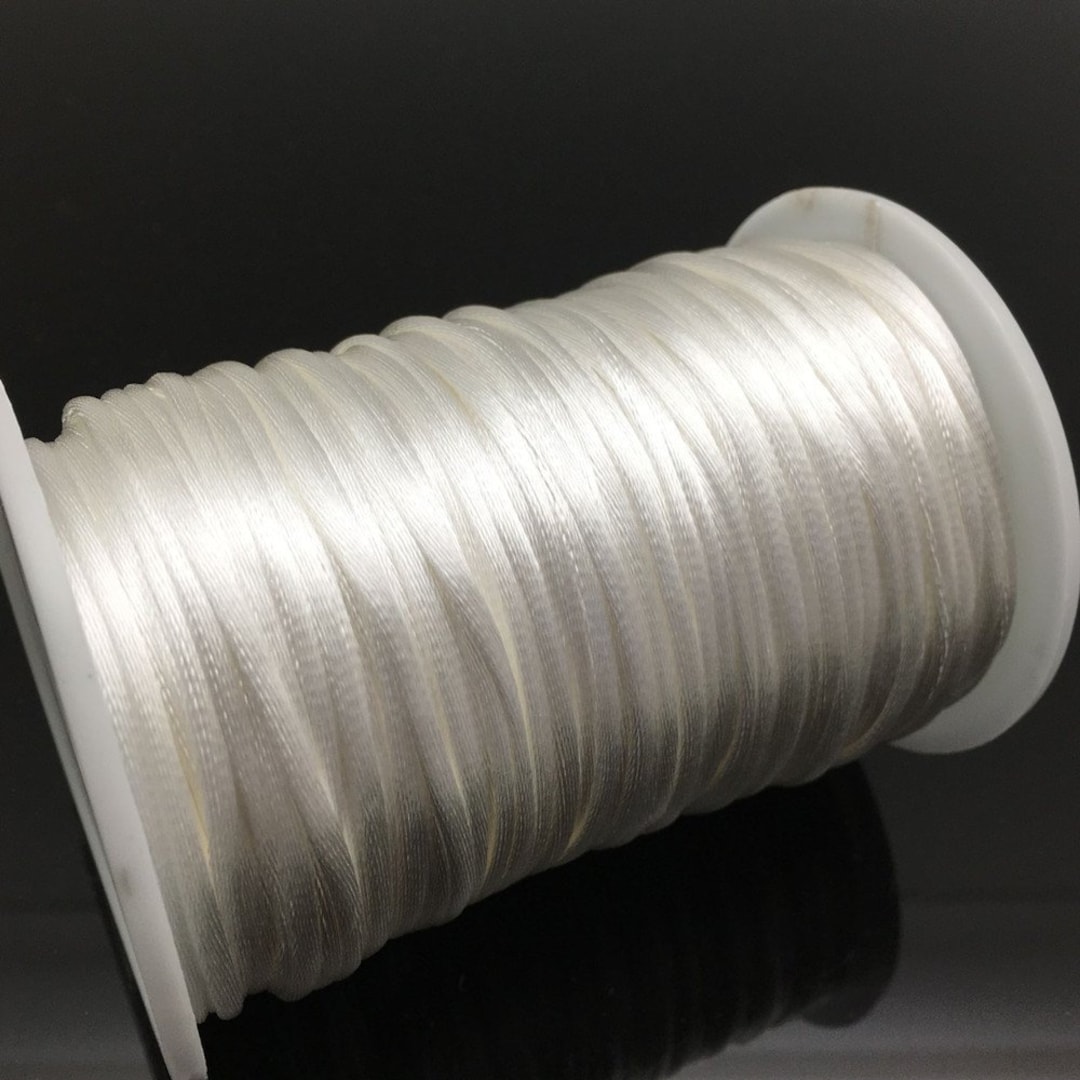 Simplicity Rattail Trim White Rattail Satin Trim Cord, Thread, Rope; Chinese Knot, Kumihimo ...