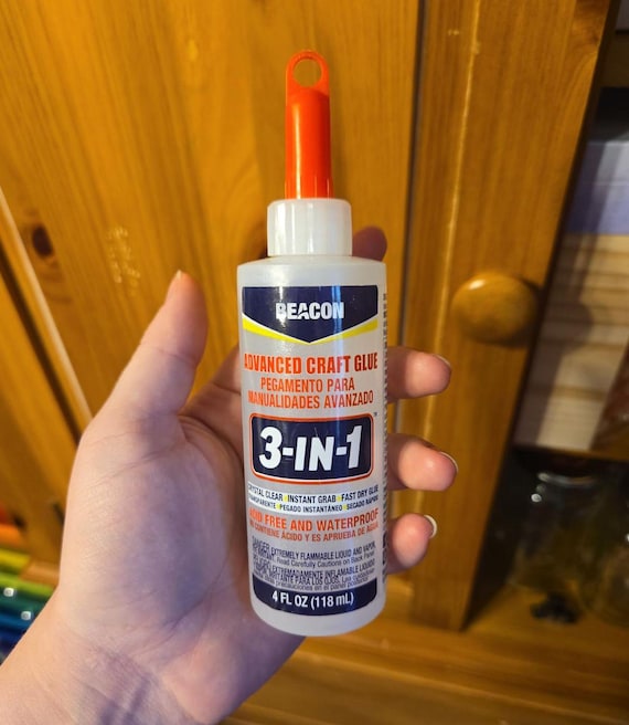 3-in-1 Advanced Craft Glue, Crystal Clear Fast-Drying Adhesive, BEACON 3-in-1, Wood, Ceramics, Fabrics, more, 4oz