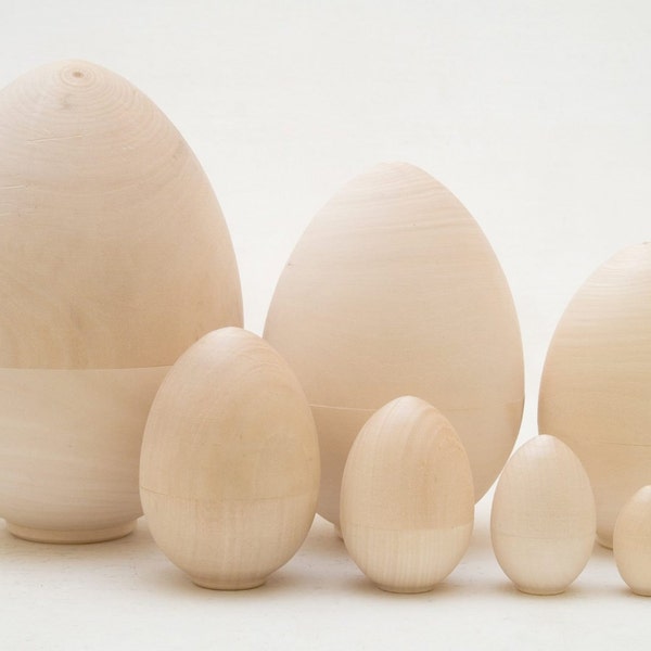 Blank Matryoshka Easter Egg Nesting Doll 7pc 6"