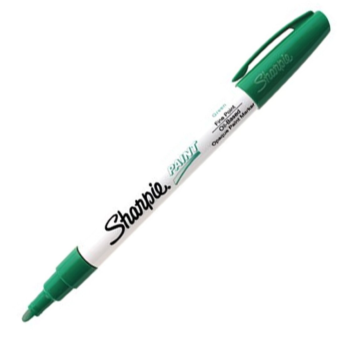 12 Green Sharpie Paint Markers Oilbased Permanent Markers Etsy