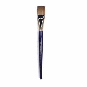 Connoisseur Red Sable Gold Taklon Mix Brush, 3/4-Inch Square; Superior Shape Retention; Watecolor, Gouache, Craft Use, Asian Art, Painting