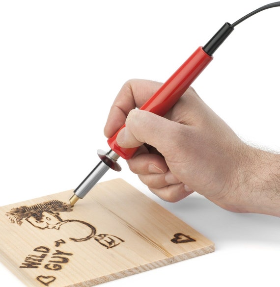 Wood Burning Pen, 20 Tips and Stencil, Woodburning Set, Pyrography Tool,  Leather Craft Drawing Woodburner Detailer Kit 