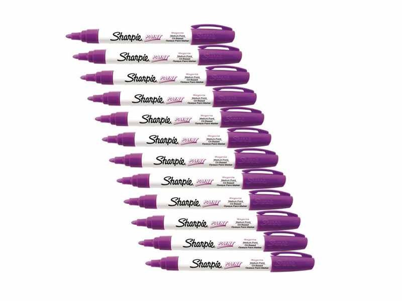12 Magenta Sharpie Paint Markers Oil-based Permanent Markers