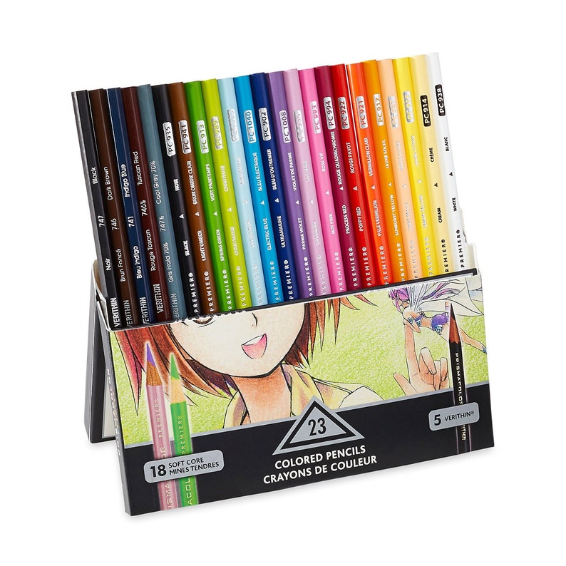 Prismacolor Premier Manga Pencils Soft Core Colored Set of 23 Etsy