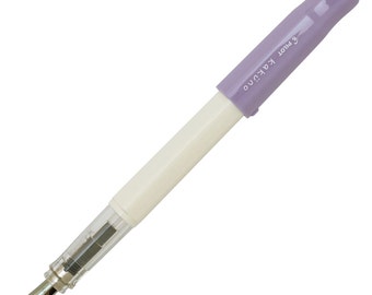 Pilot Kakuno Fountain Pen, Fine Nib; Japanese Import; Authentic Pilot Kakuno Fountain Pen; White Body, Violet Cap