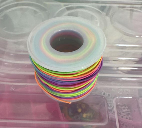 Cordon élastique Arc-en-ciel Pour Bijoux - 1 Mm, 100 M (4 Rouleaux) - Pour Bracelets, Colliers, Perles, Travaux Manuels - 11