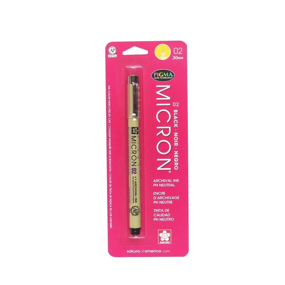 Sakura Pigma Micron 02 Ink Pen, Extra Fine Tip, Black