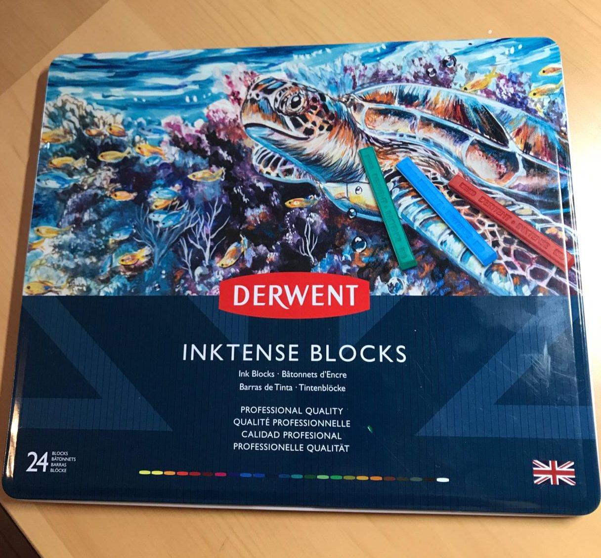 ダーウェント インクテンス インクブロック 24色、プロ仕様のソフト