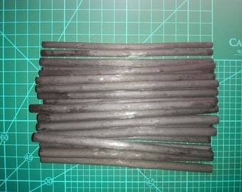 25 Natural Willow Charcoal Sticks, 5-7mm Diameter; Drawing, Sketch, Sketching Artists Set Kit