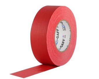 Red Gaffer Tape; 2inx55yd Heavy Duty Pro Grade Gaffer's Non-Reflective, Waterproof, Multipurpose Tape; Stronger than Duct Tape