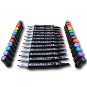 Dual Tip Fabric Markers, 12 Colored Fabric T-Shirt Markers