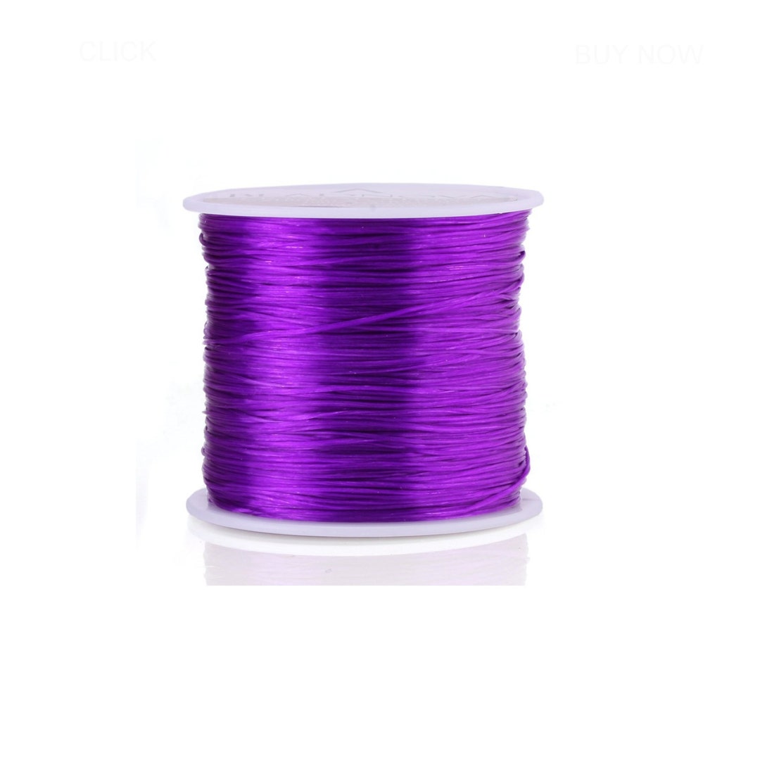 1mm Elastic Stretch Polyester Jewelry Bracelet String Cord 60m Roll amethyst Purple Blue Etsy UK
