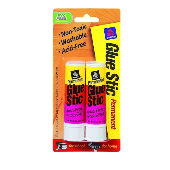 2/PCS 0.26oz Permanent Glue Sticks Washable for Paper Crafts Art Work  School Kids Office Fabric Scrapbooking Card Making Adhesive 