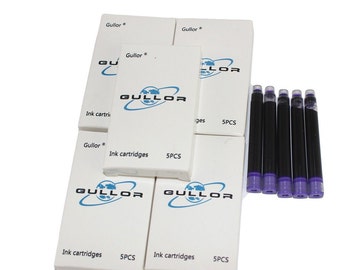 25 Lila Füllfederhalter Tintenpatronen, Standard International Größe Füllfederhalter Tintenpatronen