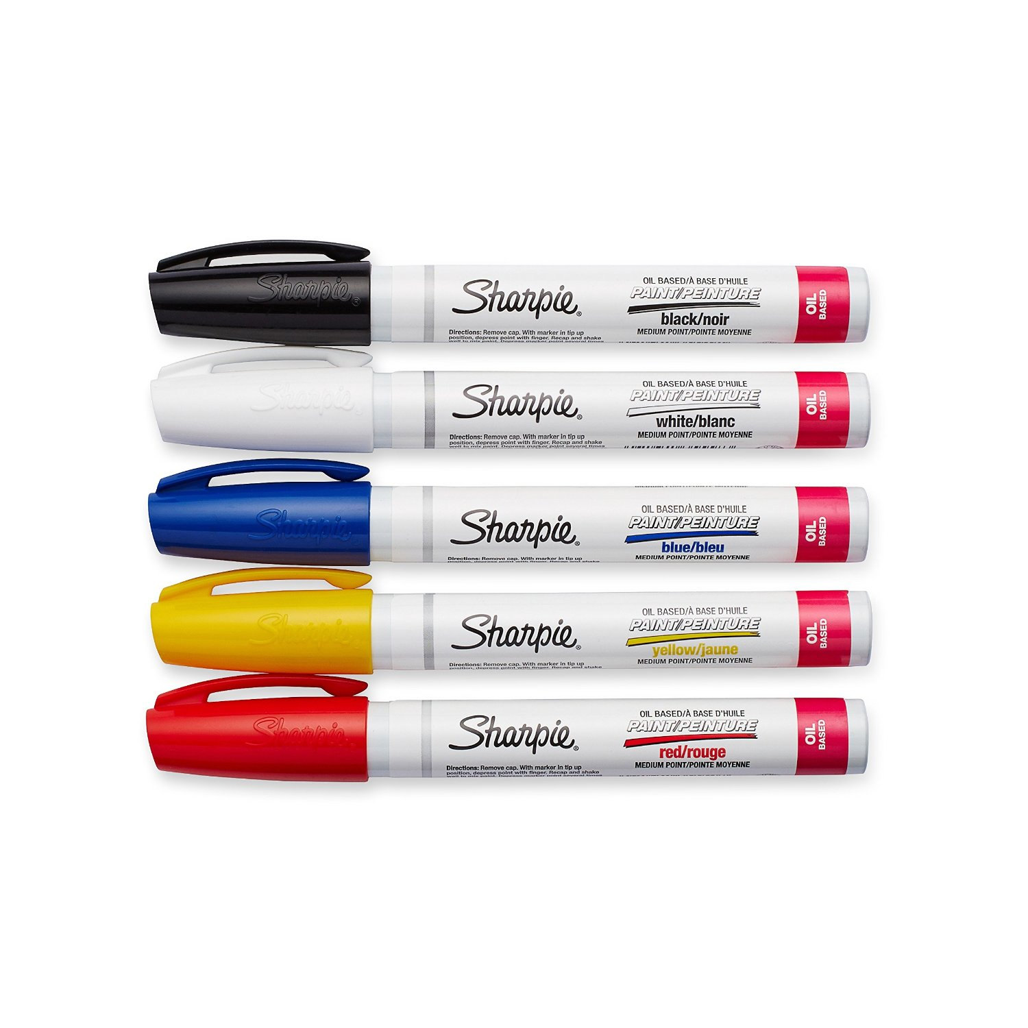 Sharpie Water Based Paint Markers, Extra Fine, Assorted Colors, 5 Count 