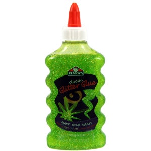 Colla liquida glitterata di Green Elmer, adesivo lavabile, 6oz; Melma fatta in casa, lavoretti con la carta, lavori artistici, scuola, bambini, scrapbooking, creazione di cartoline