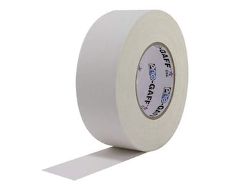 White Gaffer Tape; 2inx55yd Heavy Duty Pro Grade Gaffer's Non-Reflective, Waterproof, Multipurpose Tape; Stronger than Duct Tape