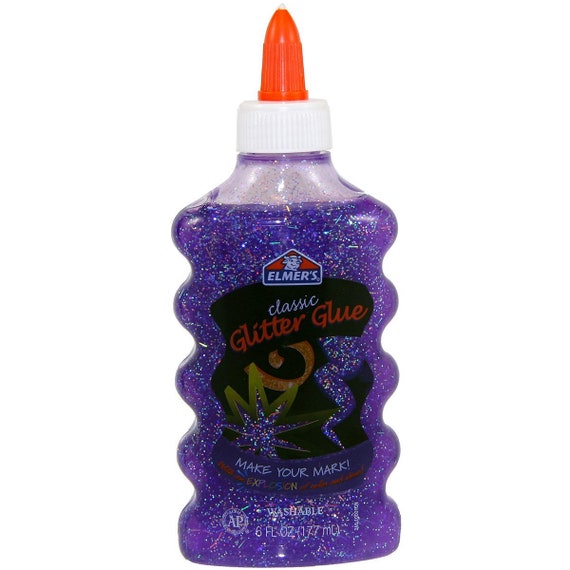 Colle de paillettes liquide violet Elmer, adhésif lavable, 6oz