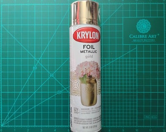 Tinta spray metálica dourada Krylon, imita revestimento metálico real, 236 ml (8 oz), K01050000