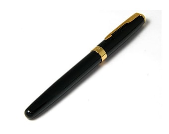 Fountain Pen, 14K Gold Nib, Black Fountain Pen, Ink Pen for Writing, Calligraphy, Drawing, Inking Fountain Pen