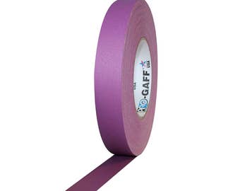 Purple Gaffer Tape; 1inx55yd Heavy Duty Pro Grade Gaffer's Non-Reflective, Waterproof, Multipurpose Tape; Stronger than Duct Tape