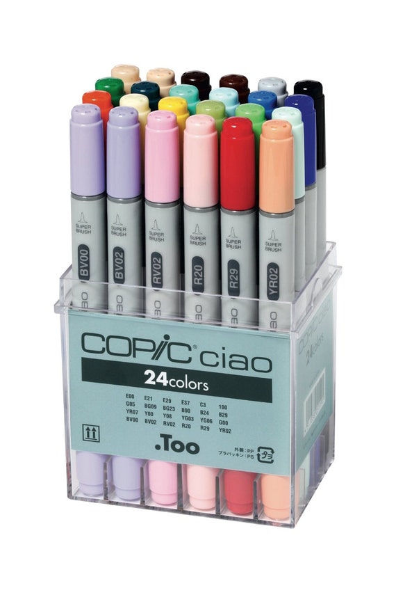 24 Copic Markers Ciao Artist Set Copic Ciao Drawing Set of 24 Pens Copic  Manga, Anime, Drawing Markers Set -  Denmark