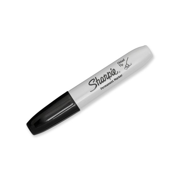 12 Sharpie Large Broad Permanent Black Markers, Chisel Tip for Fine and  Broad Lines Illustration, Drawing, Shading, Rendering, Arts, Crafts 